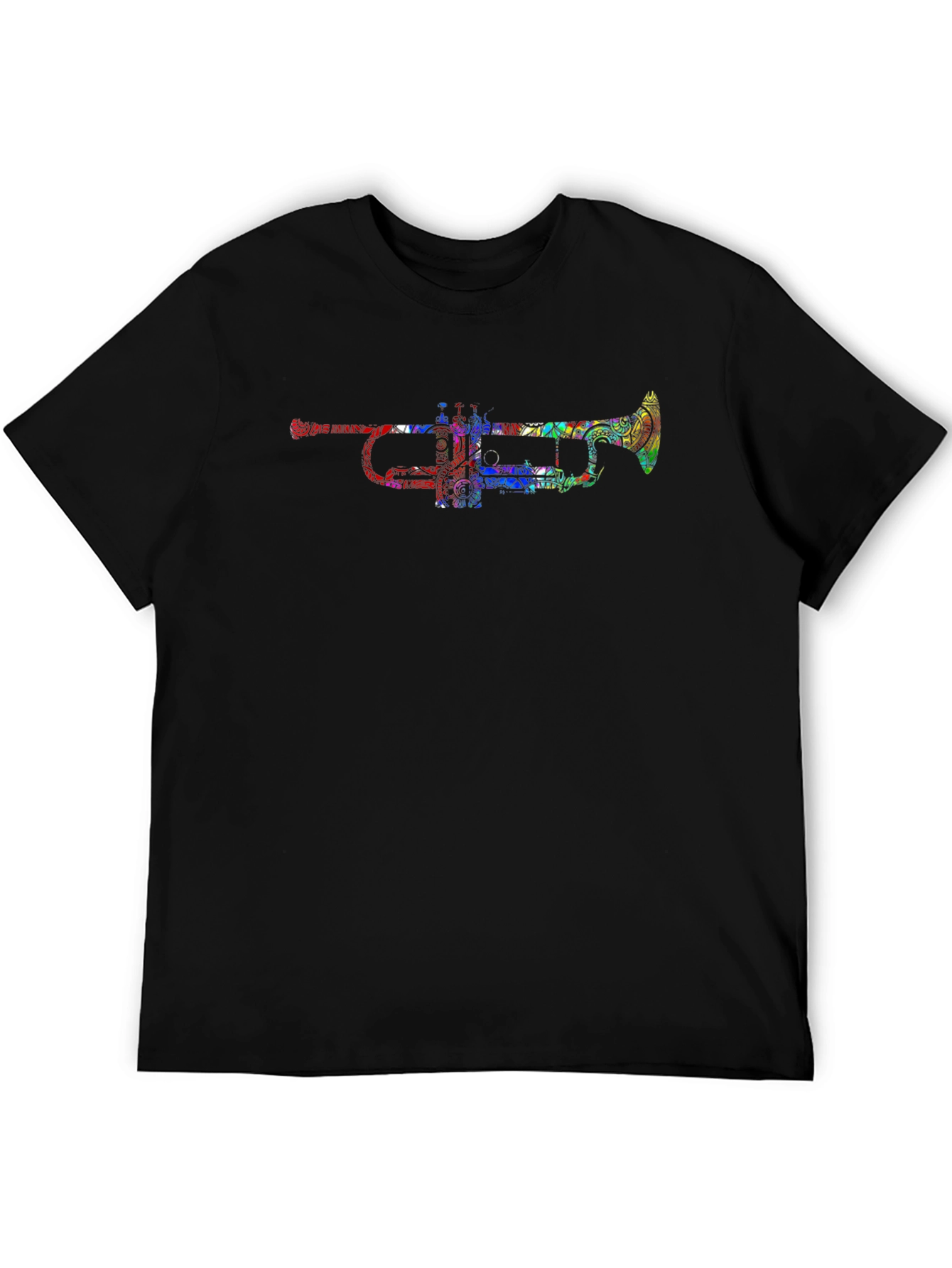 Colorful Trumpet Graphic Tee - Unique Design
