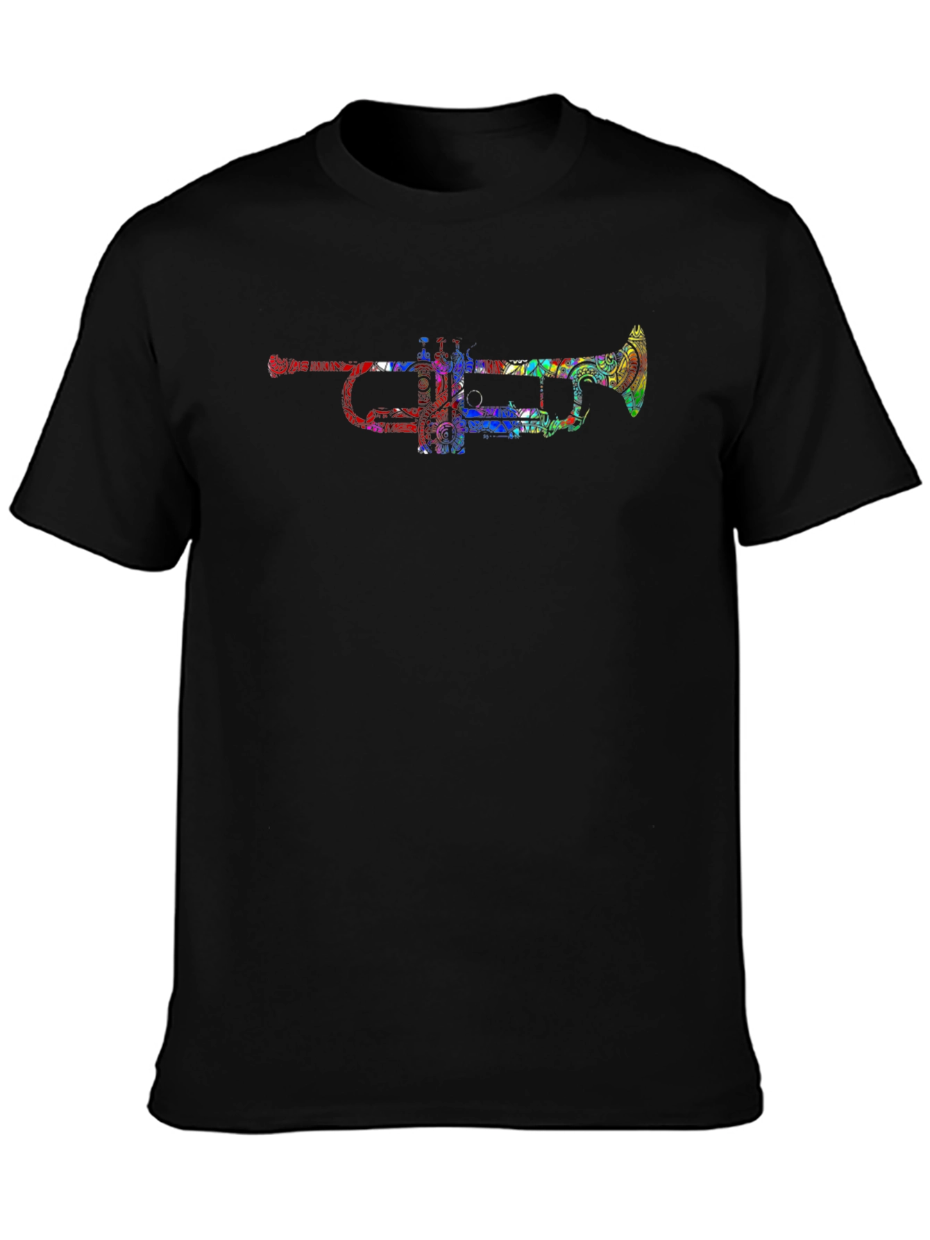 Colorful Trumpet Graphic Tee - Unique Design