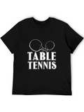 Table Tennis Paddles Graphic T-Shirt - Sporty Tee