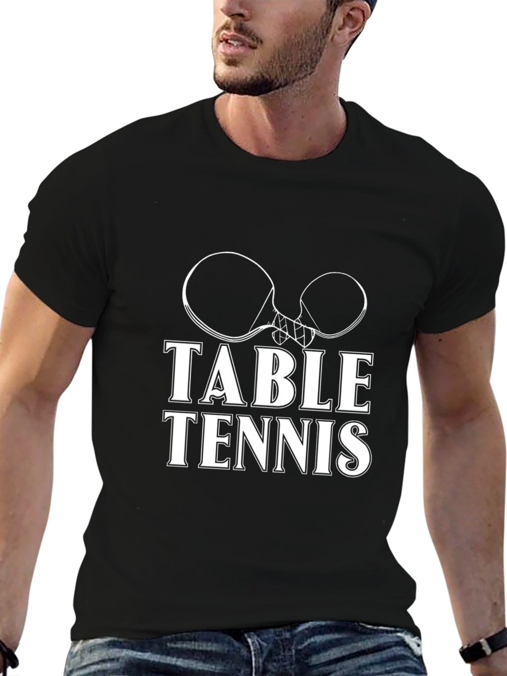 Table Tennis Paddles Graphic T-Shirt - Sporty Tee