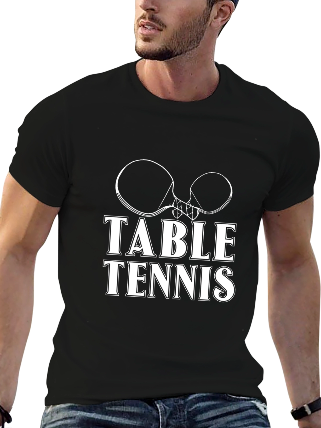 Table Tennis Paddles Graphic T-Shirt - Sporty Tee