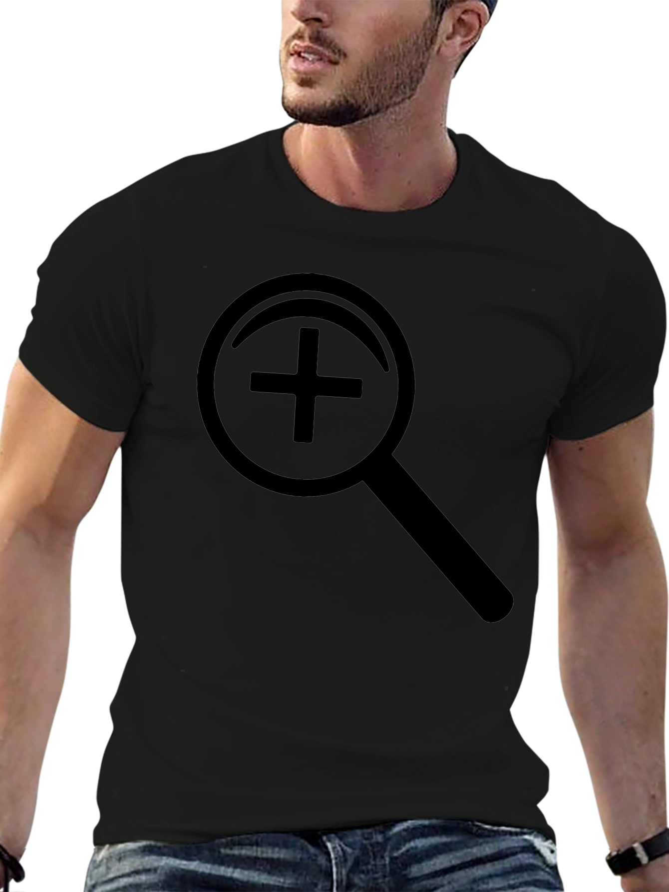Zoom In Graphic Black T-Shirt