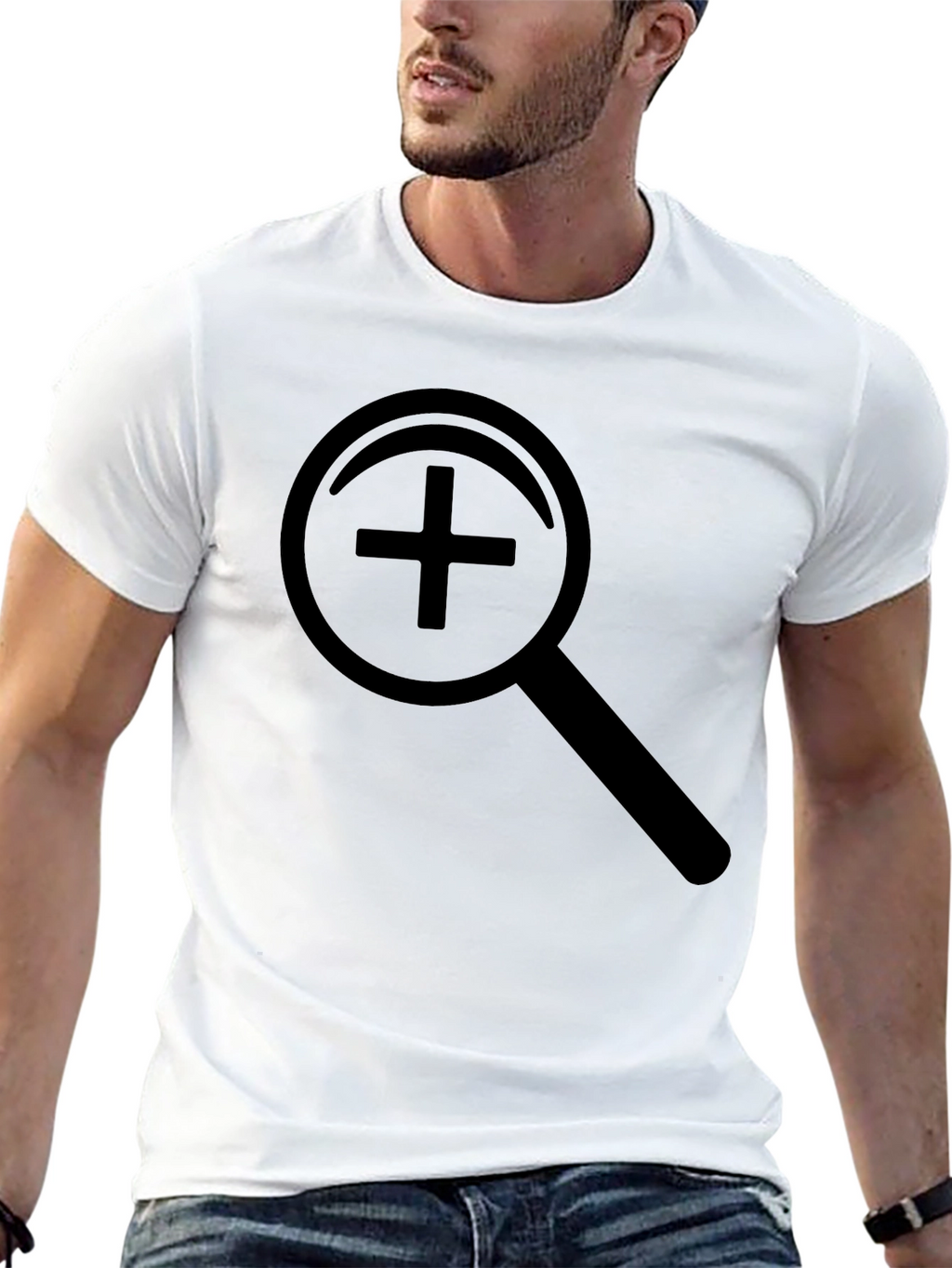 Zoom In Graphic Black T-Shirt