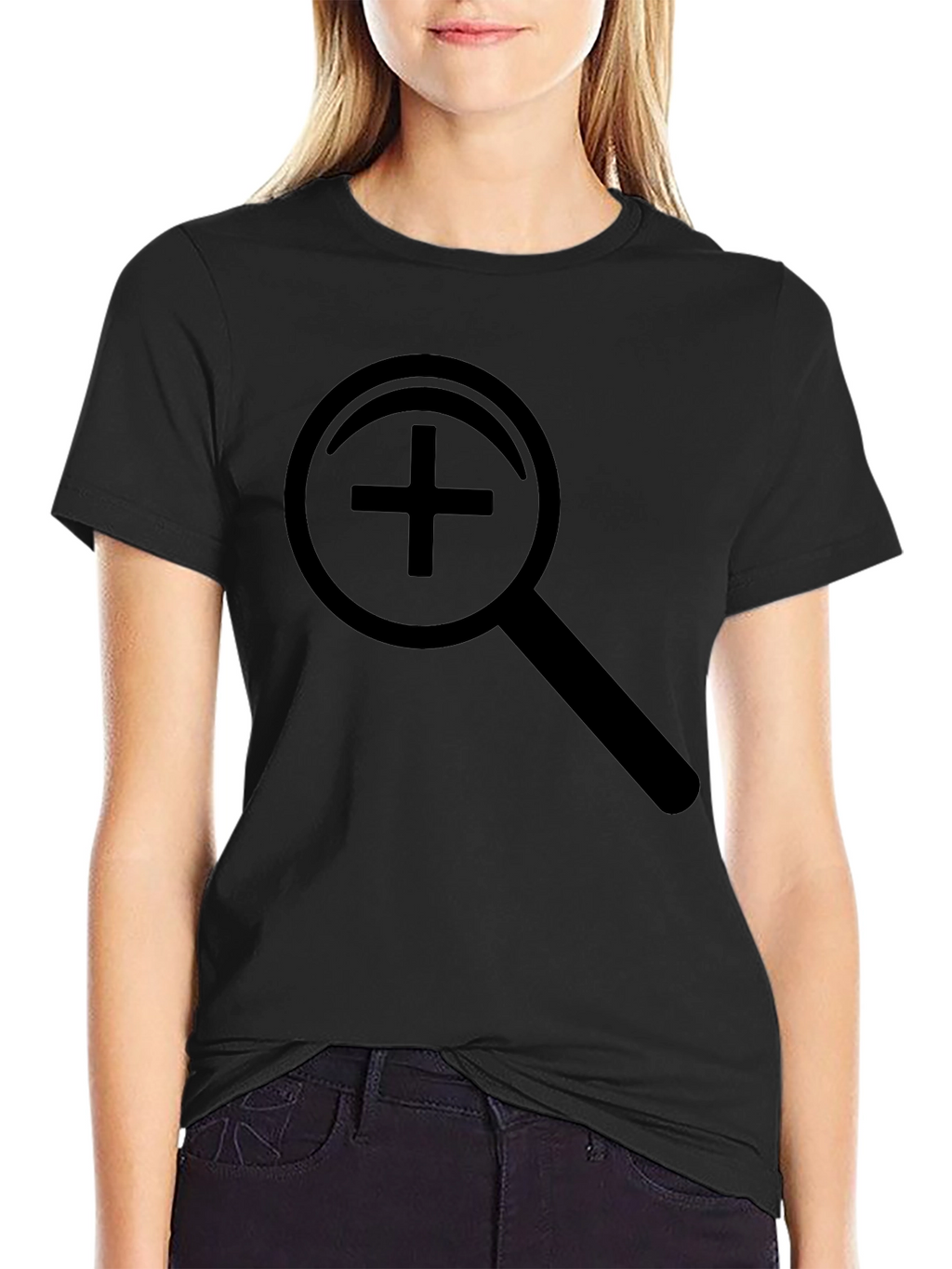 Zoom In Graphic Black T-Shirt