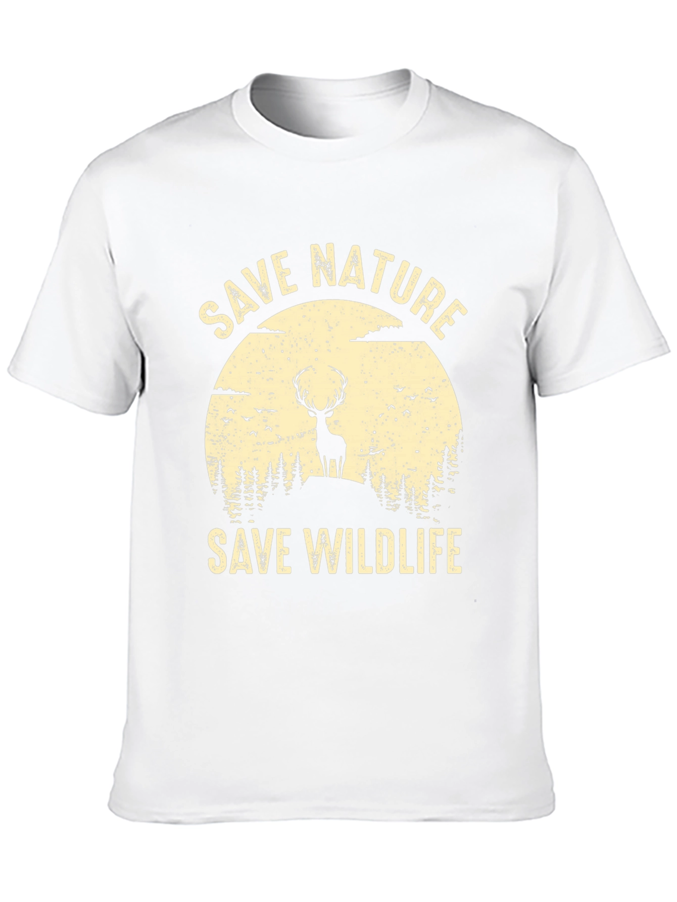 Save Nature Save Wildlife Graphic Tee - Black