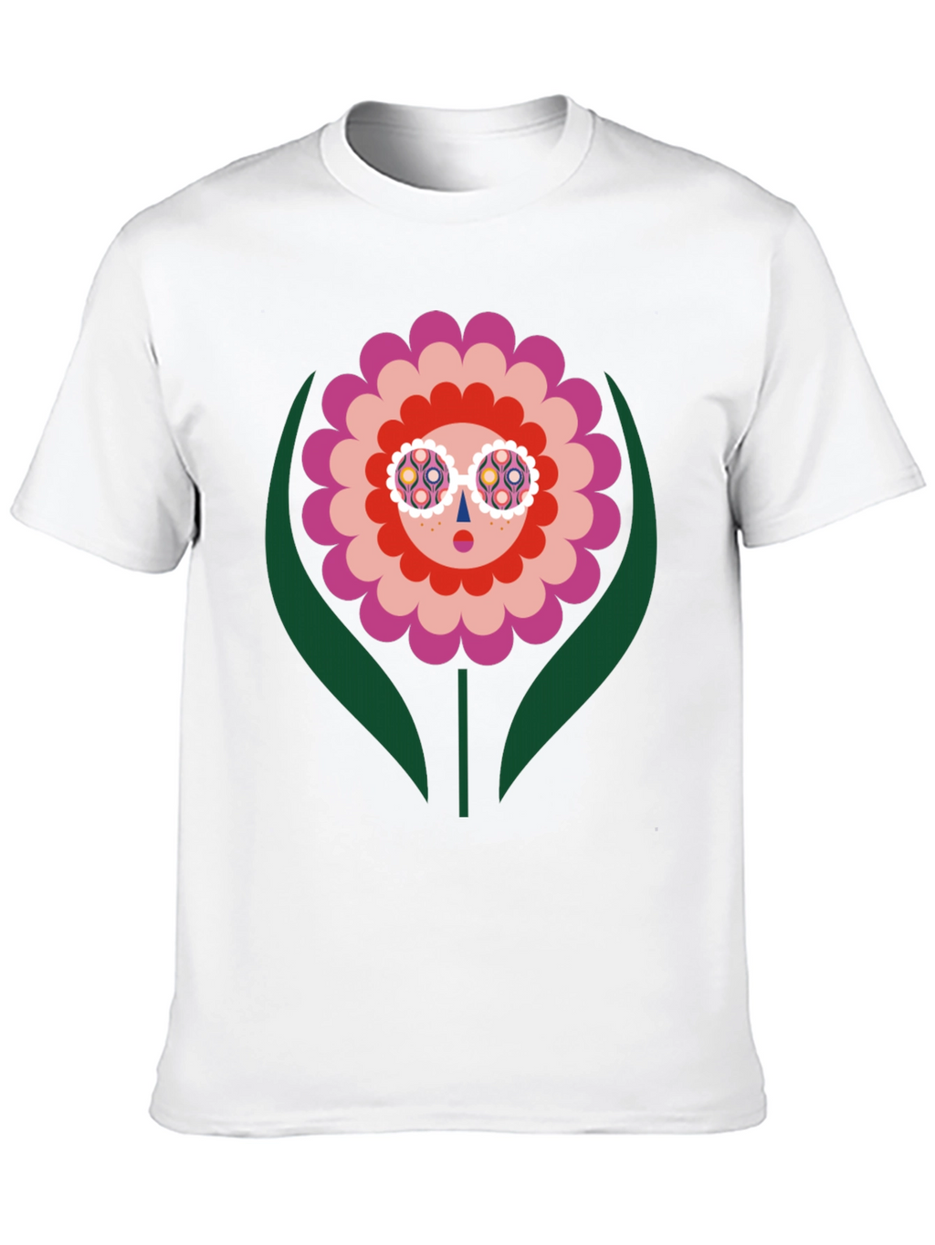 Groovy Flower Graphic Tee - Retro Floral Design