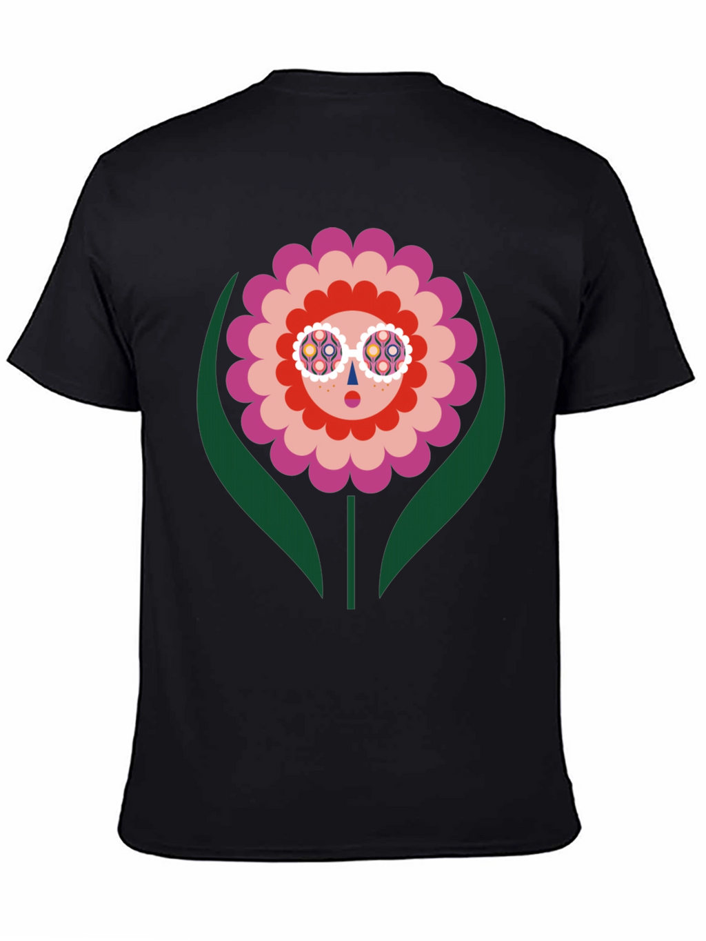 Groovy Flower Graphic Tee - Retro Floral Design