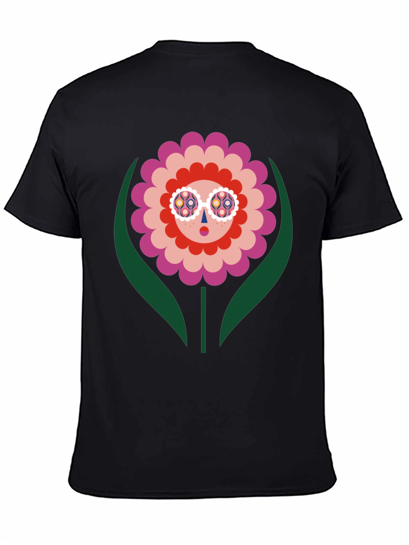 Groovy Flower Graphic Tee - Retro Floral Design