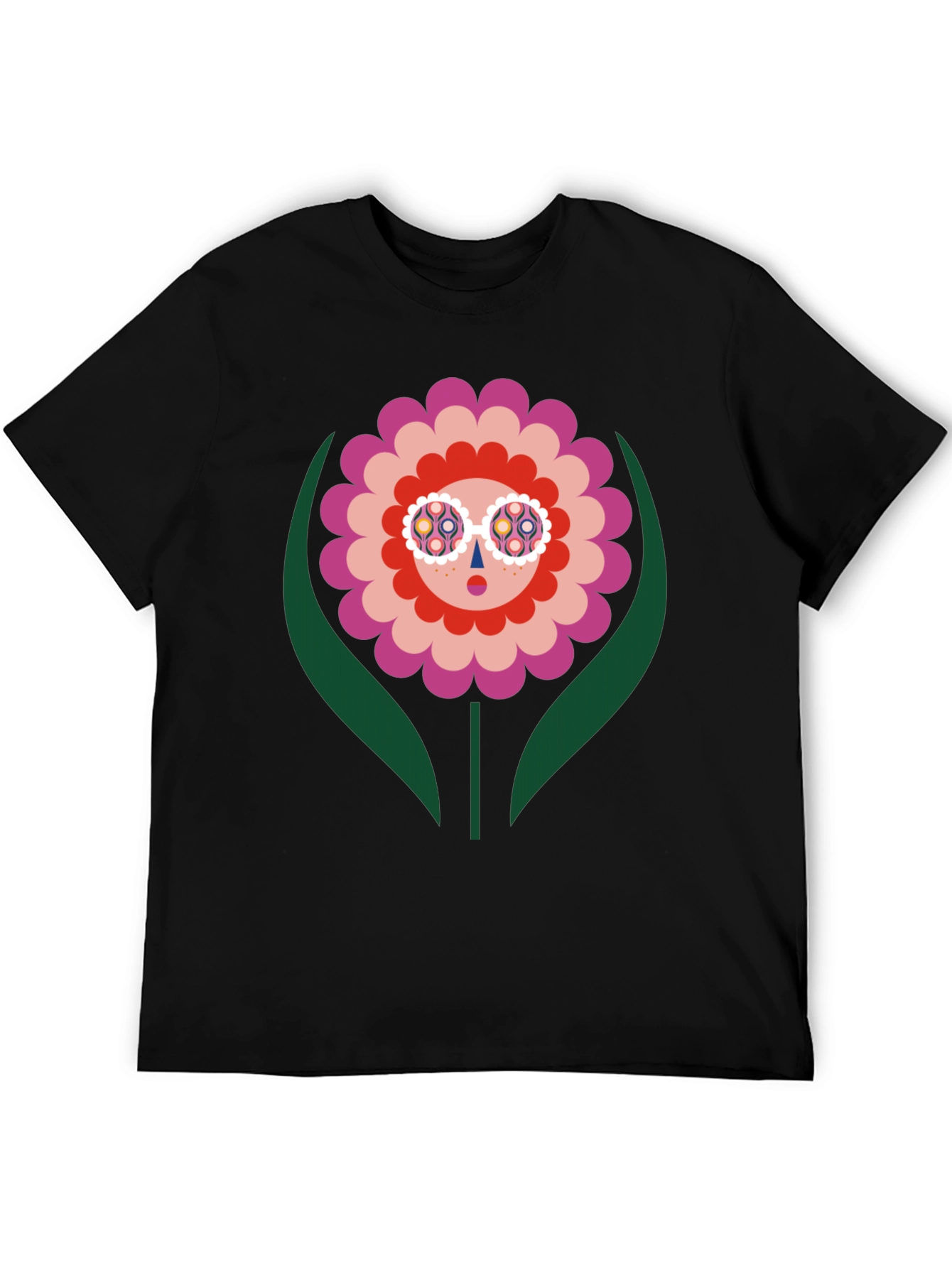 Groovy Flower Graphic Tee - Retro Floral Design