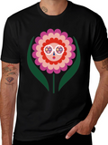 Groovy Flower Graphic Tee - Retro Floral Design