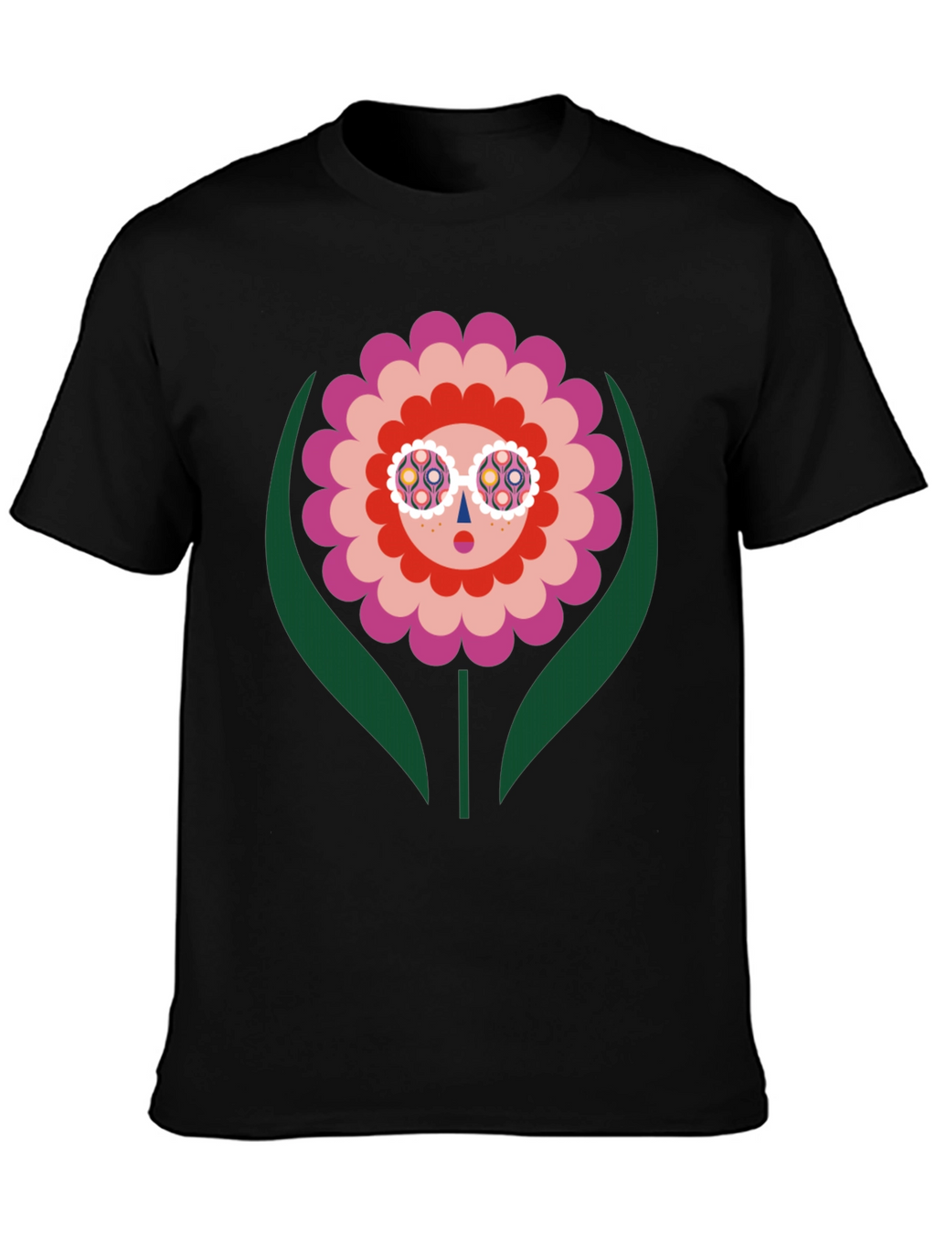 Groovy Flower Graphic Tee - Retro Floral Design