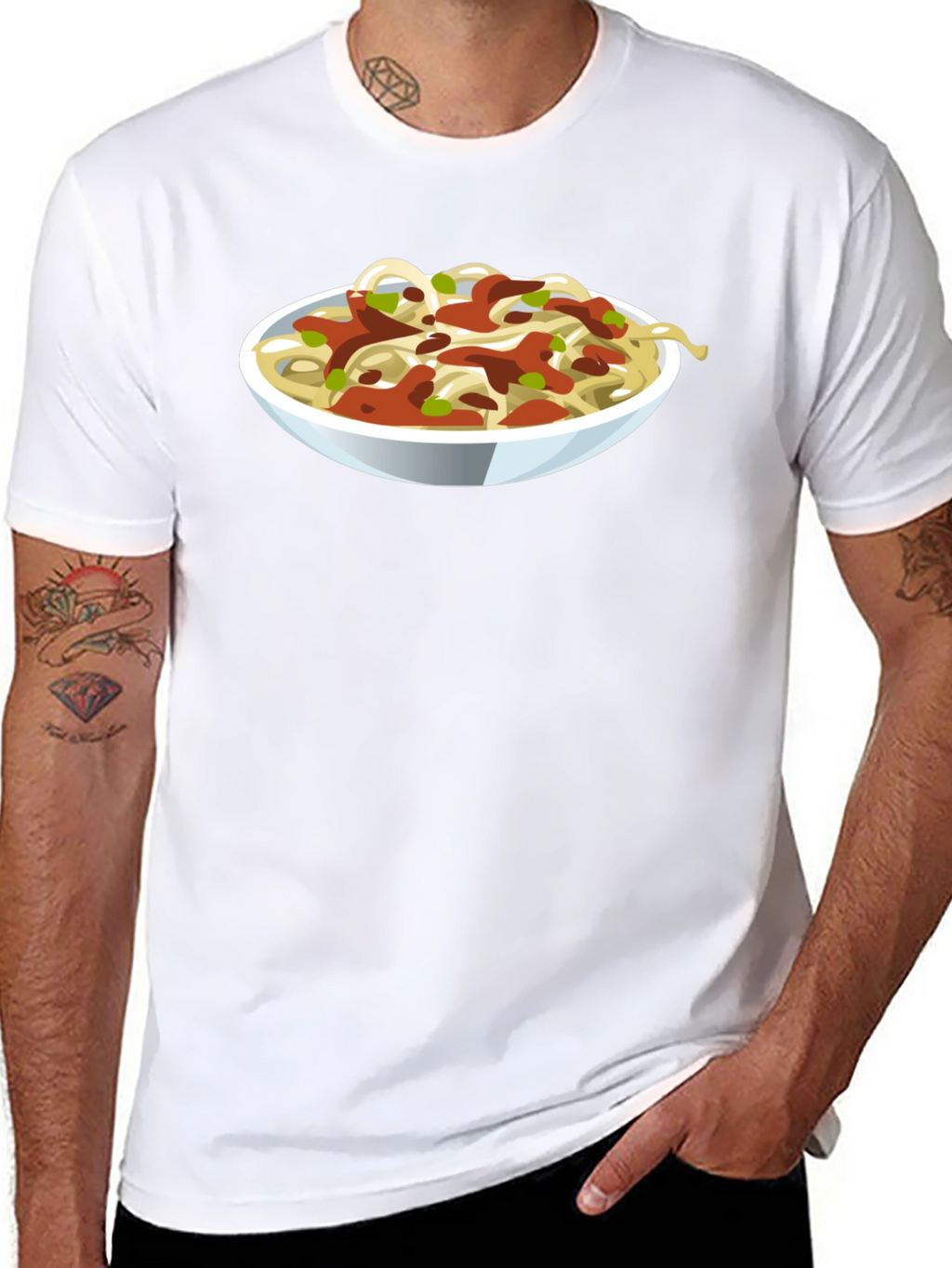 Spaghetti Bowl Graphic Tee - Foodie T-Shirt