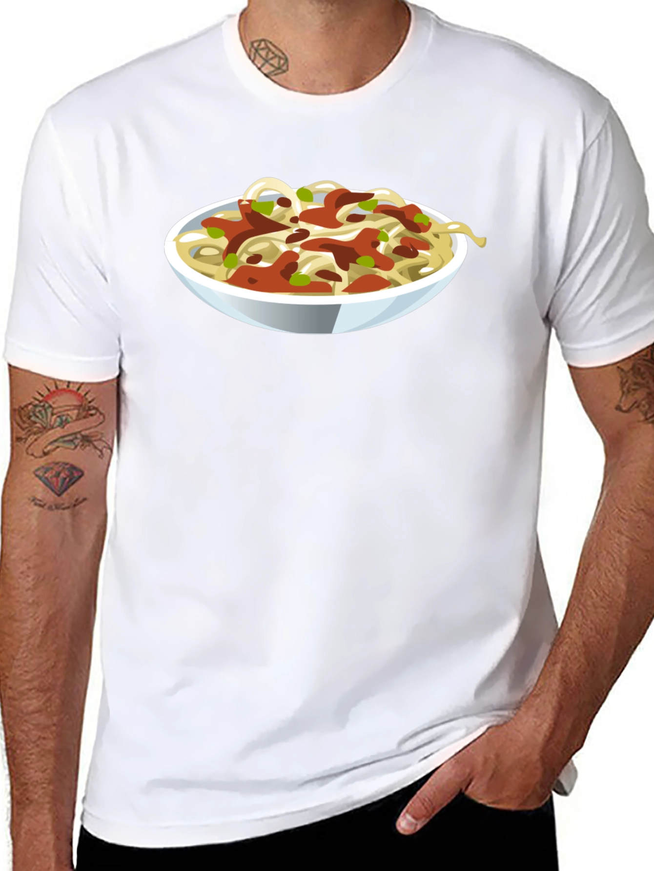 Spaghetti Bowl Graphic Tee - Foodie T-Shirt