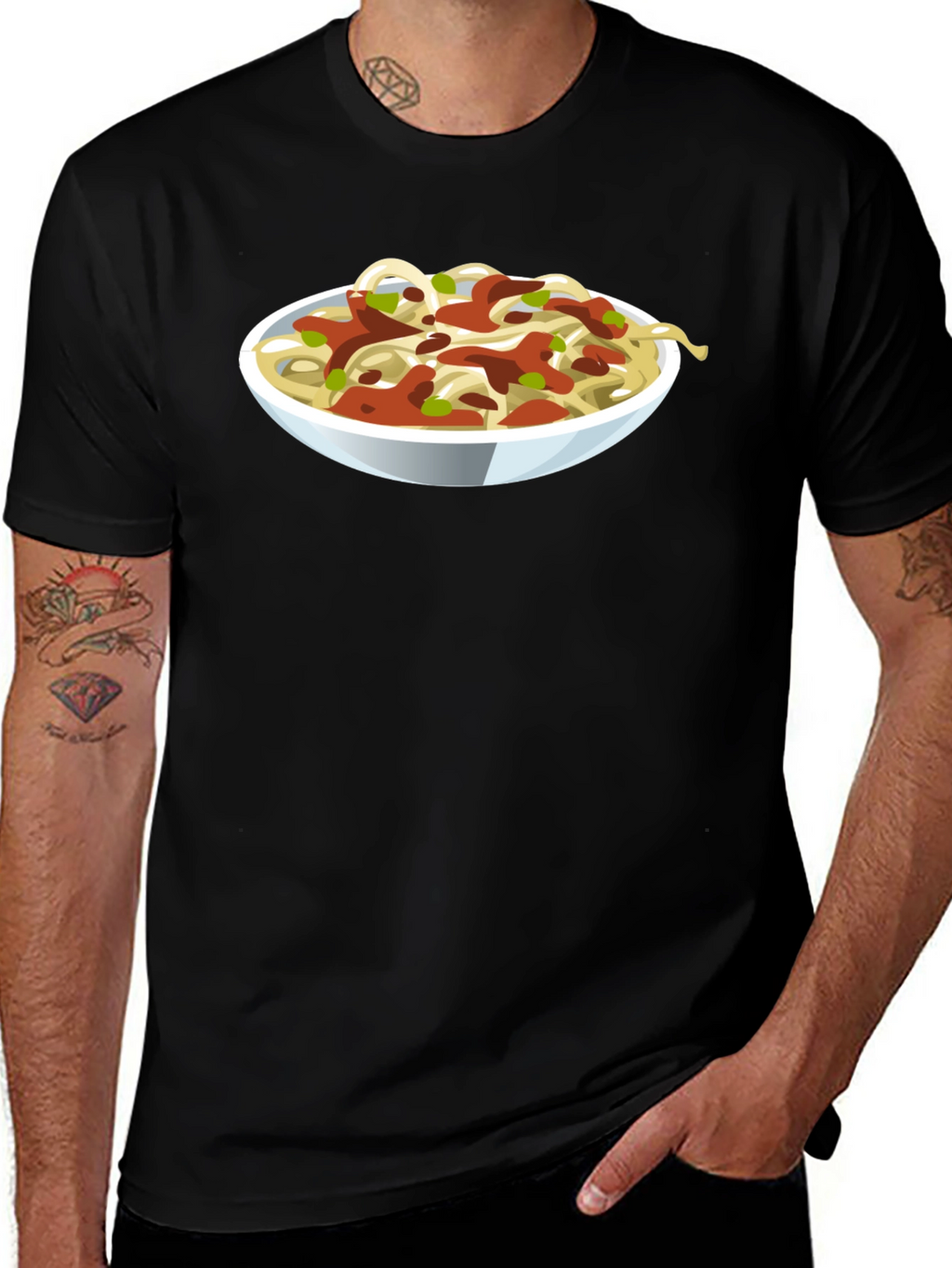 Spaghetti Bowl Graphic Tee - Foodie T-Shirt