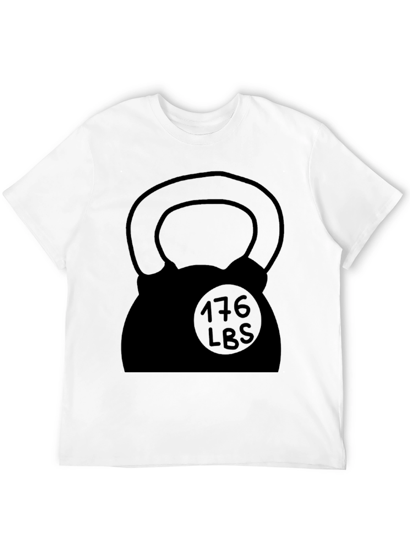 Black Kettlebell 176 LBS Weightlifting T-Shirt