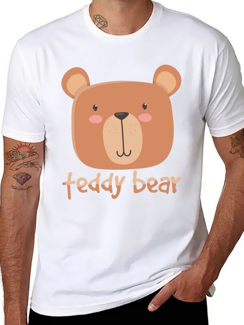 Cute Teddy Bear Graphic T-Shirt