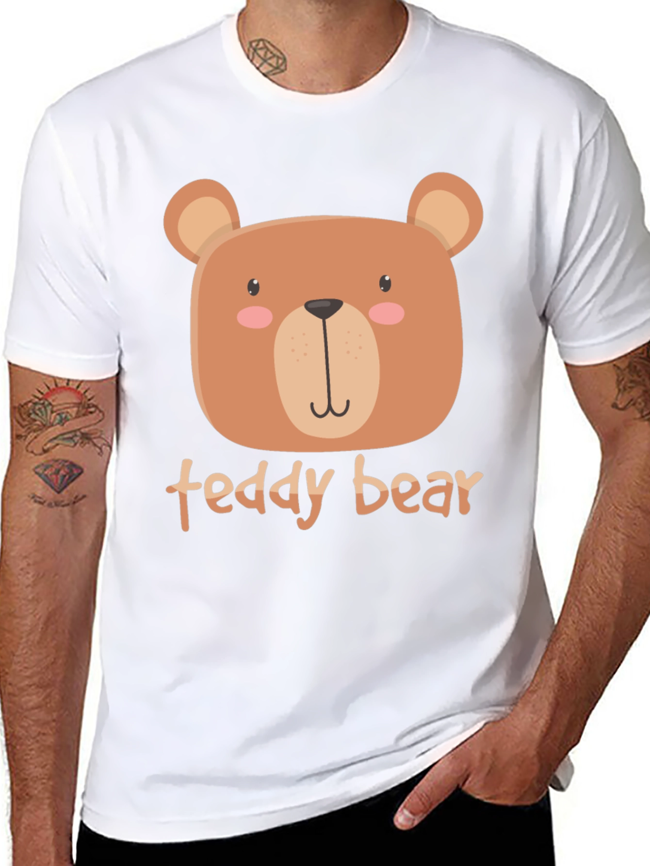 Cute Teddy Bear Graphic T-Shirt