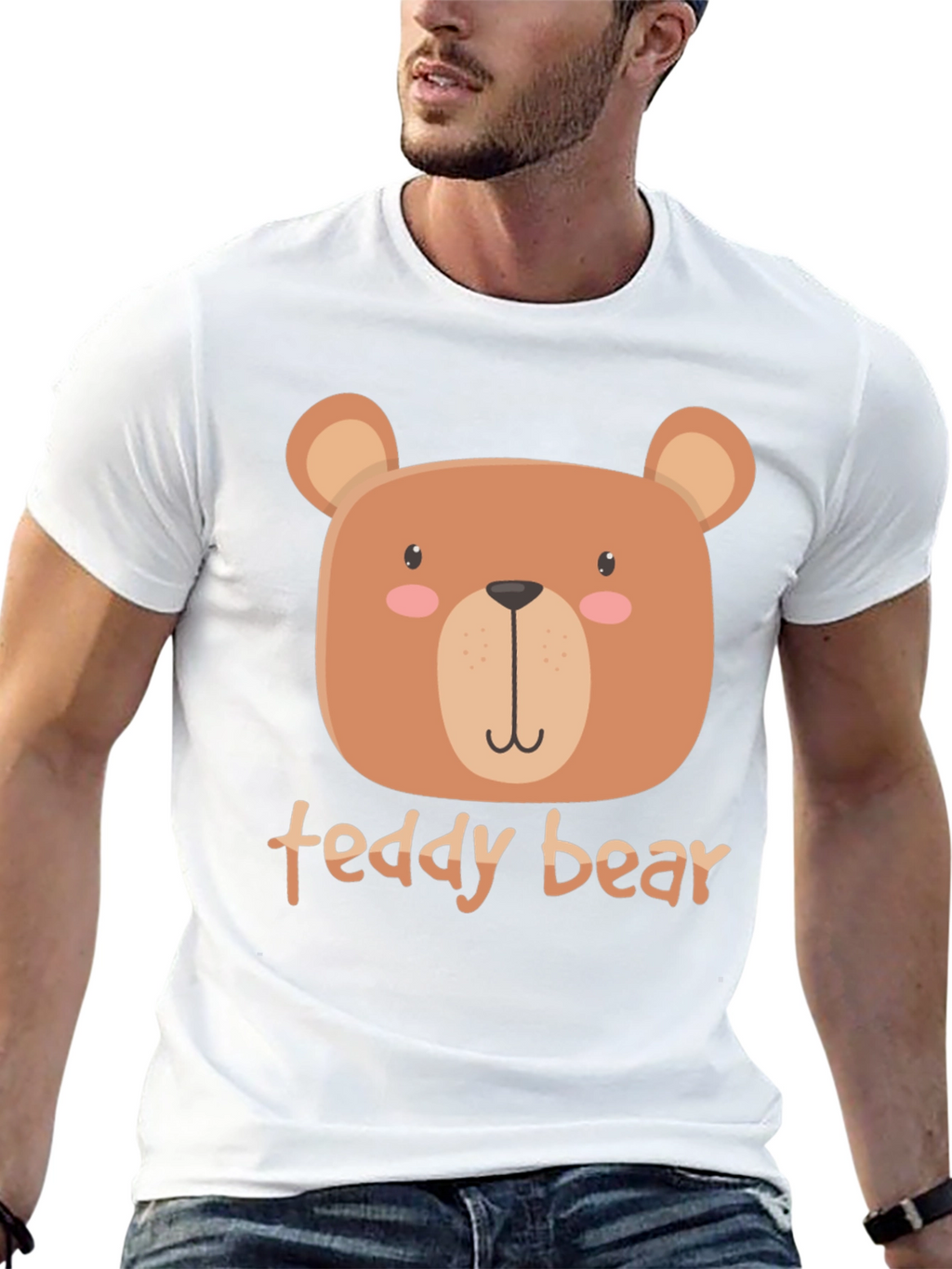 Cute Teddy Bear Graphic T-Shirt
