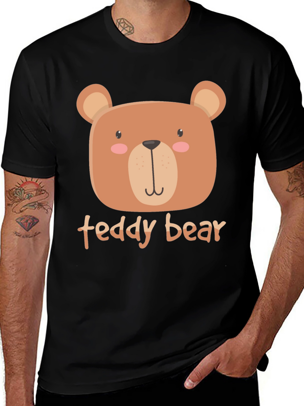 Cute Teddy Bear Graphic T-Shirt