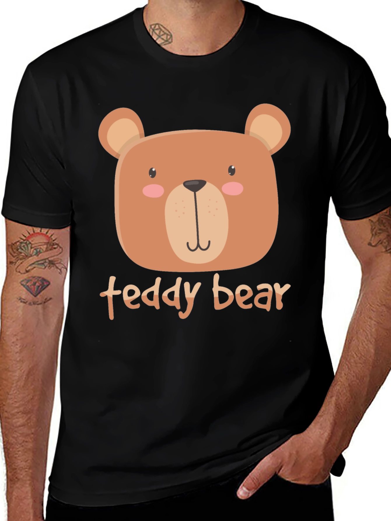 Cute Teddy Bear Graphic T-Shirt