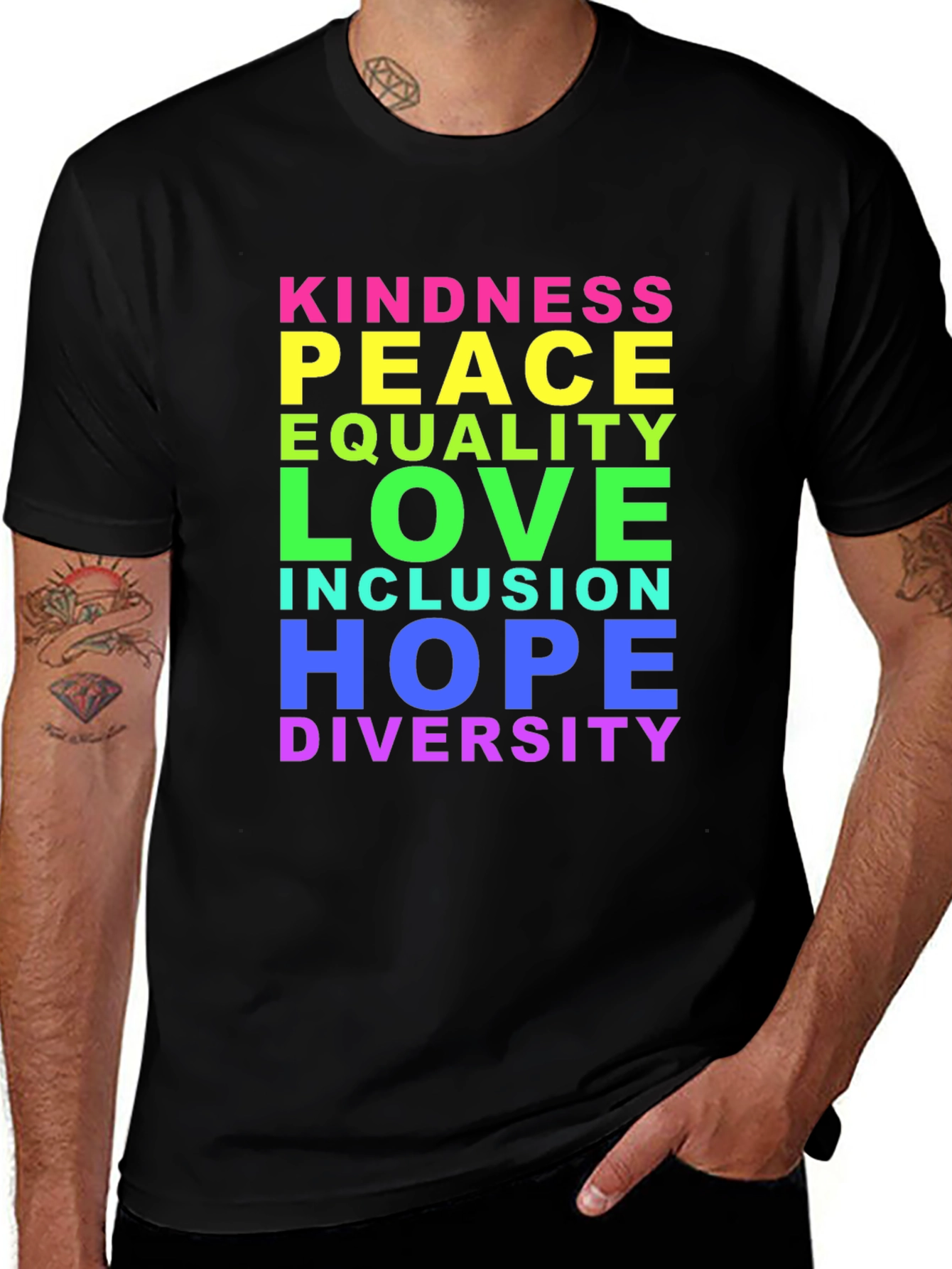 Kindness Peace Love Inclusion Diversity T-Shirt