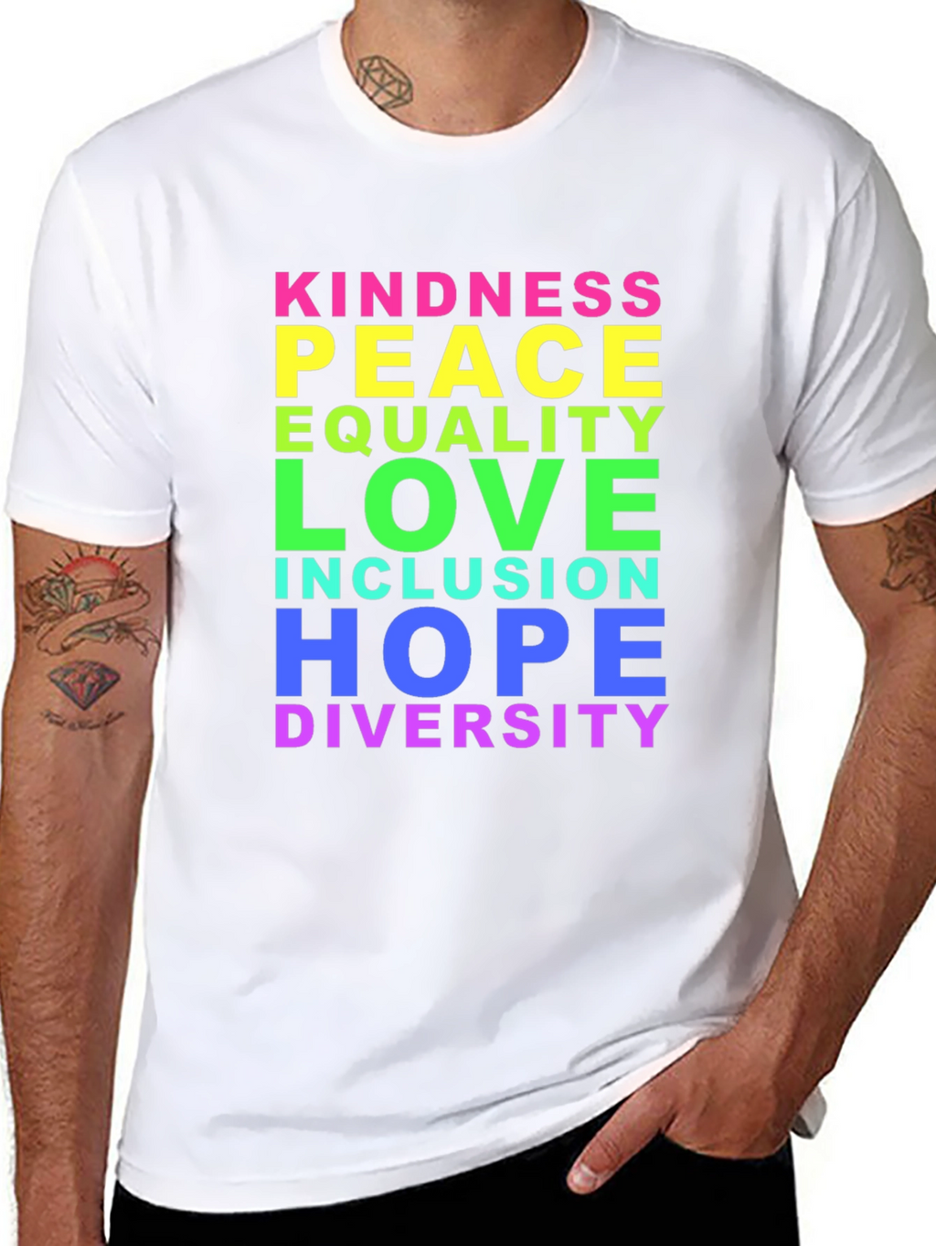 Kindness Peace Love Inclusion Diversity T-Shirt