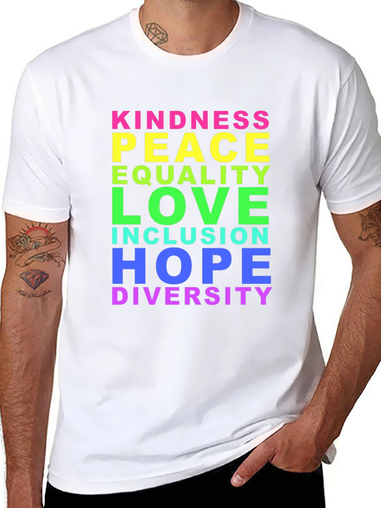 Kindness Peace Love Inclusion Diversity T-Shirt