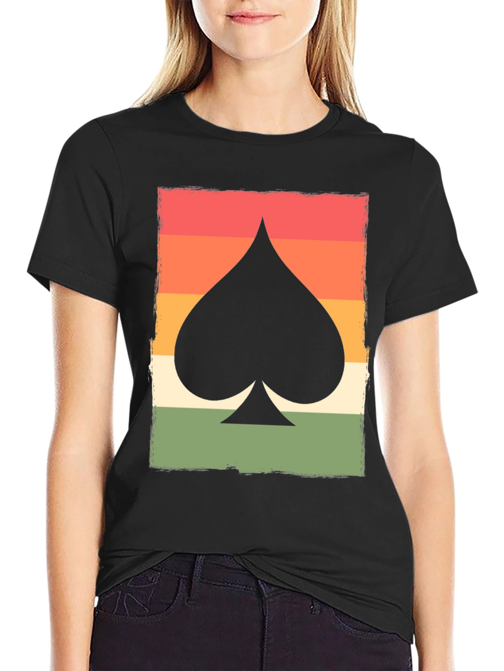Retro Spade Card Graphic T-Shirt - Unisex