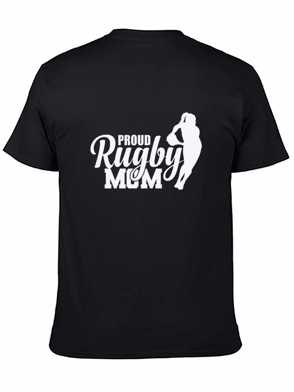 Proud Rugby Mom Black T-Shirt