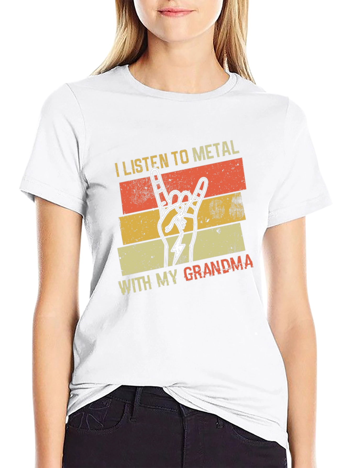 I Listen To Metal With My Grandma T-Shirt