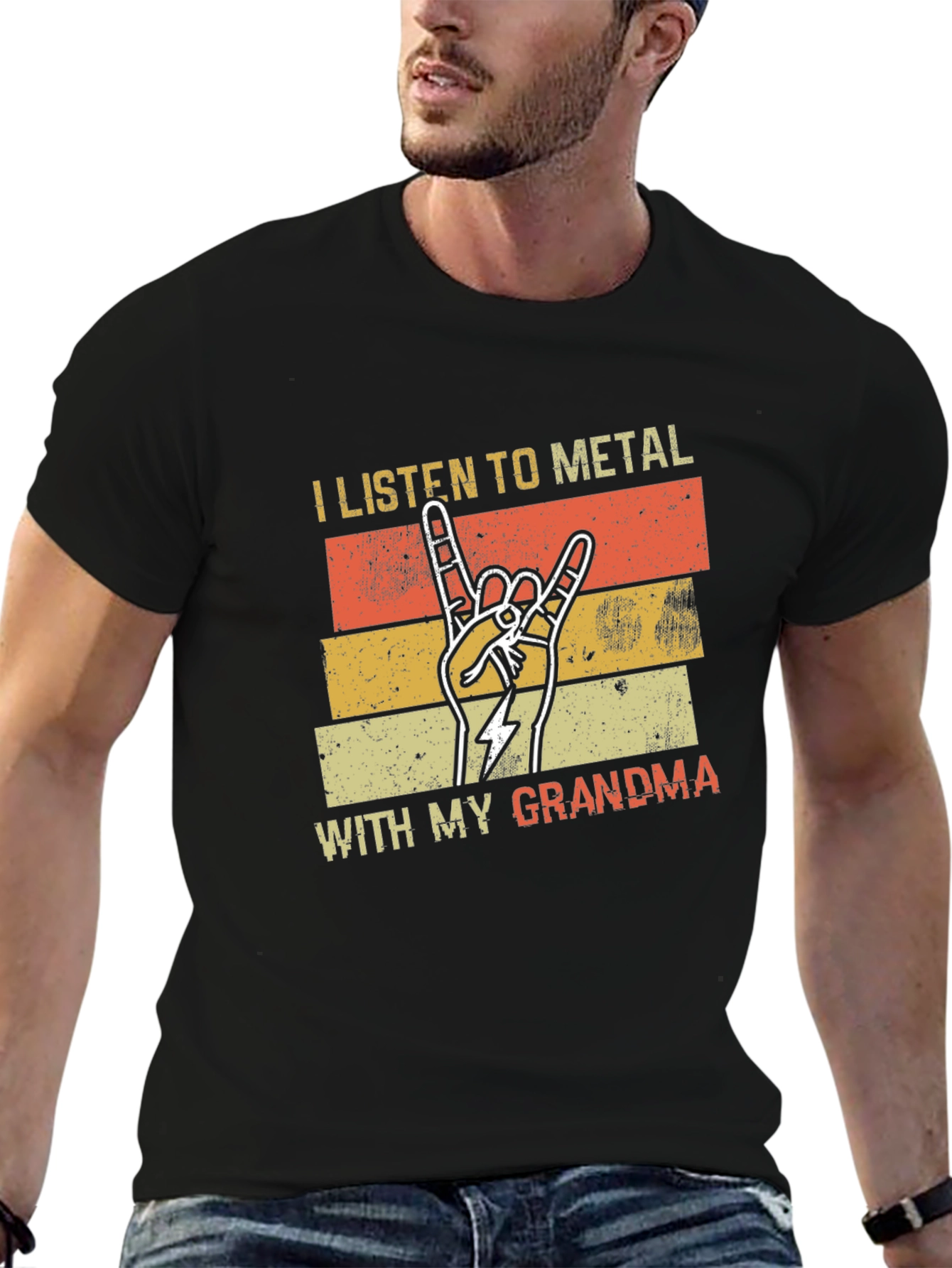 I Listen To Metal With My Grandma T-Shirt