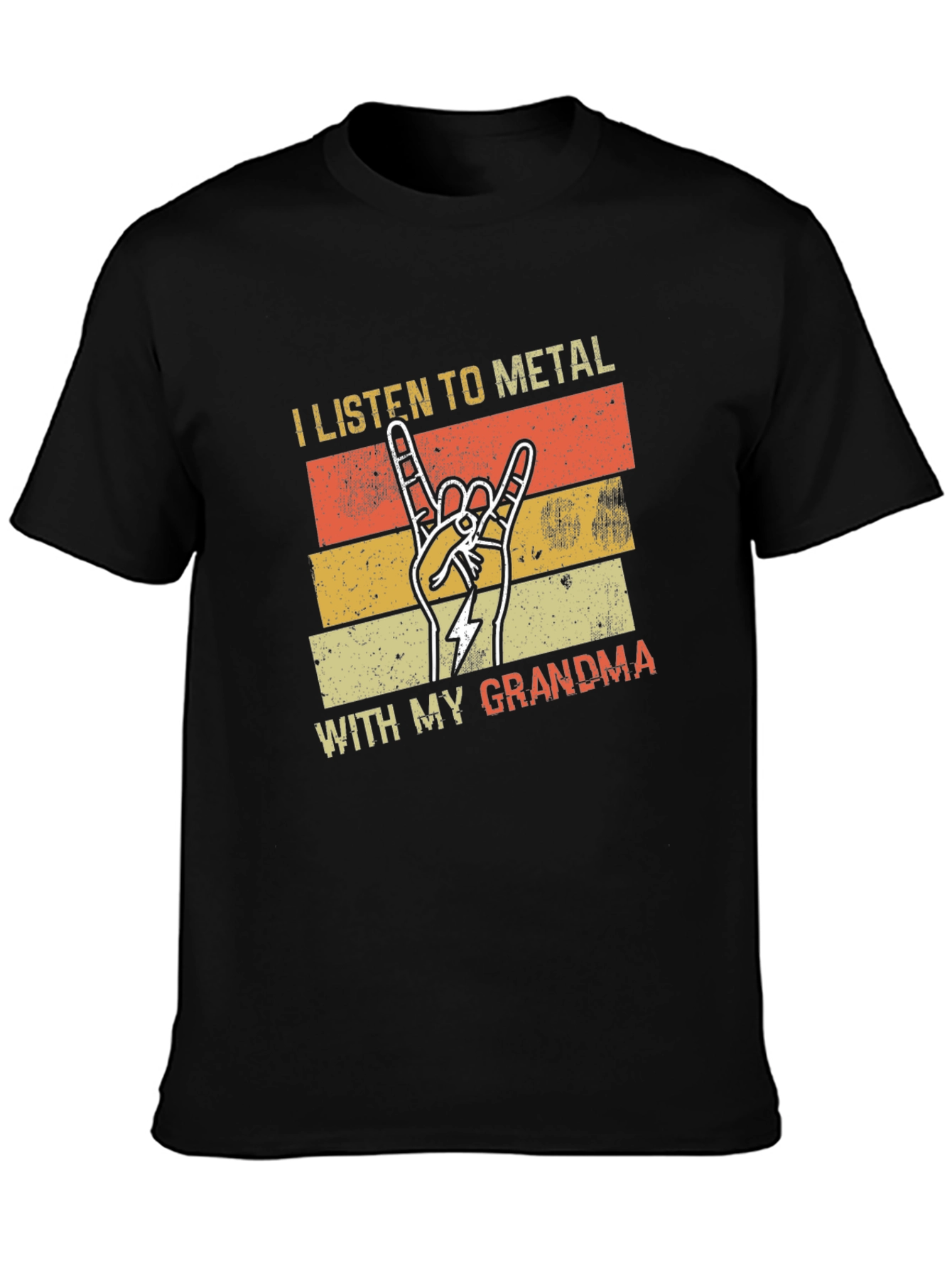 I Listen To Metal With My Grandma T-Shirt