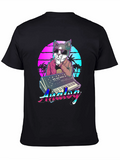 Retro Cat Synthesizer T-Shirt