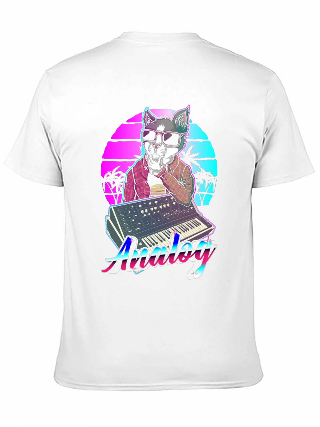 Retro Cat Synthesizer T-Shirt