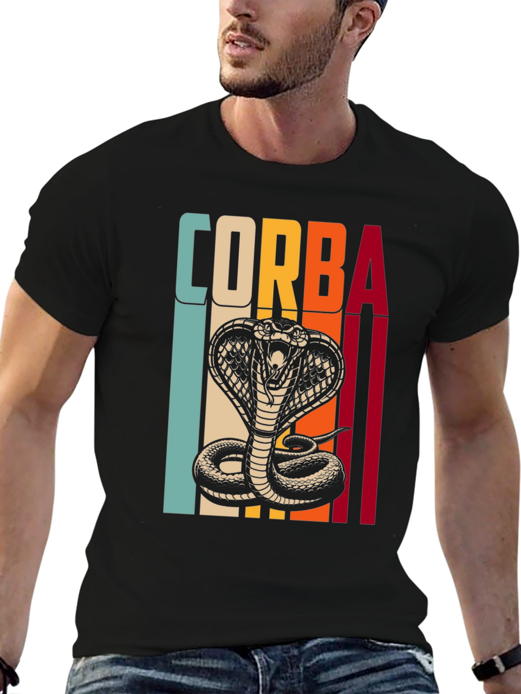 Retro Corba Cobra Graphic T-Shirt
