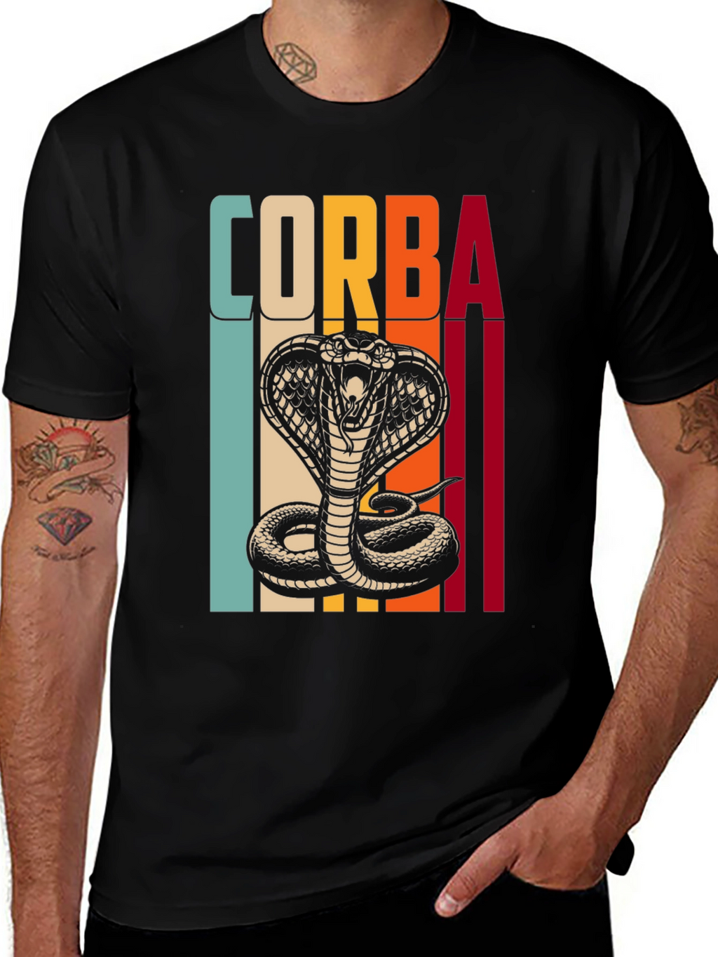 Retro Corba Cobra Graphic T-Shirt