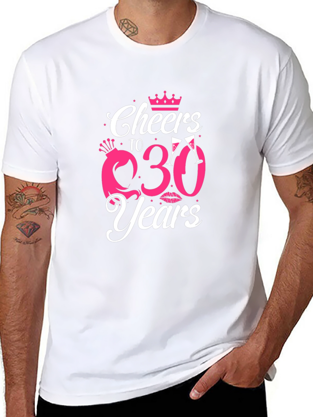 Cheers to 30 Years Black Graphic Tee