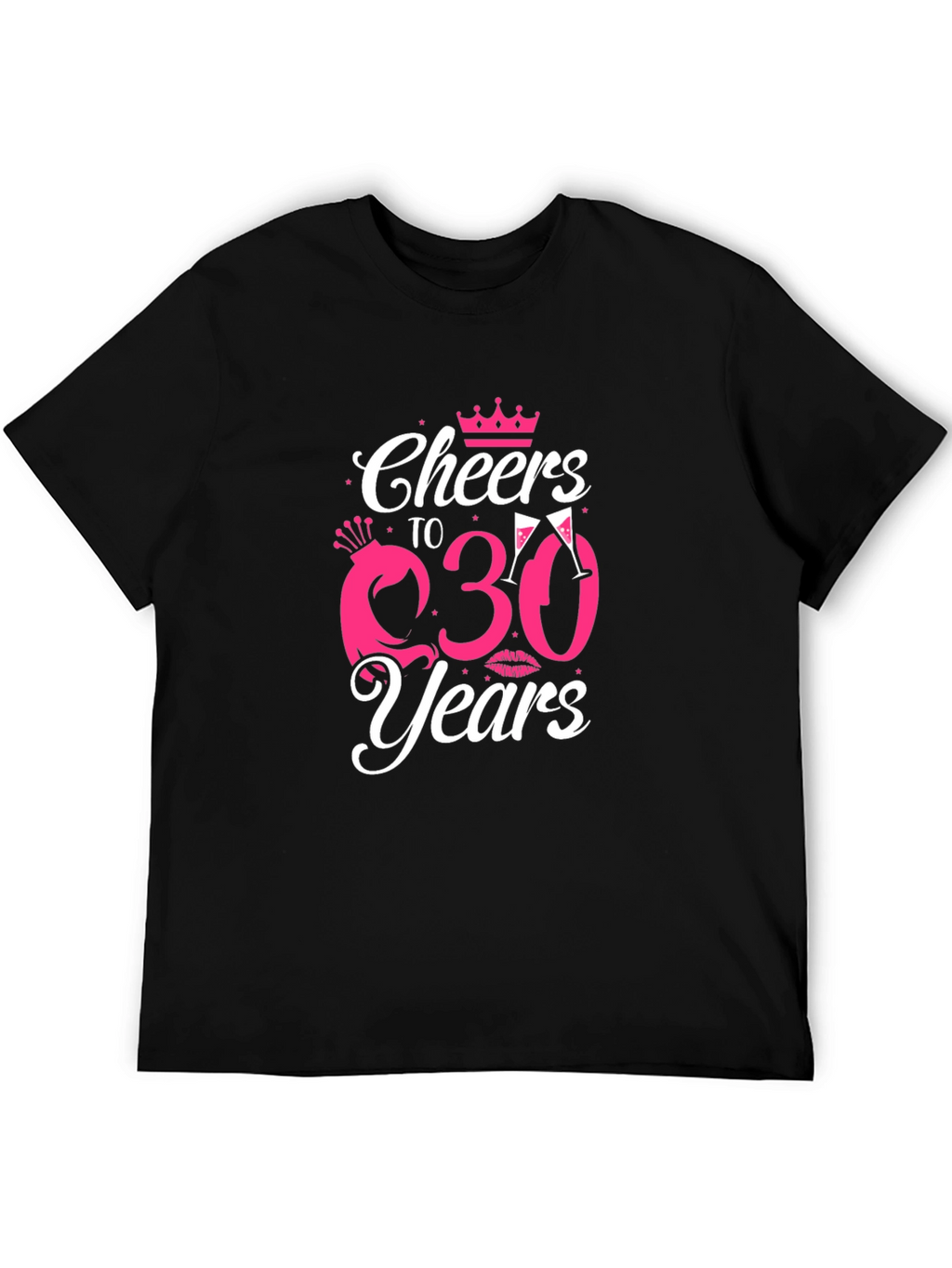 Cheers to 30 Years Black Graphic Tee