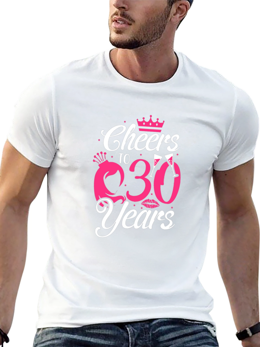 Cheers to 30 Years Black Graphic Tee