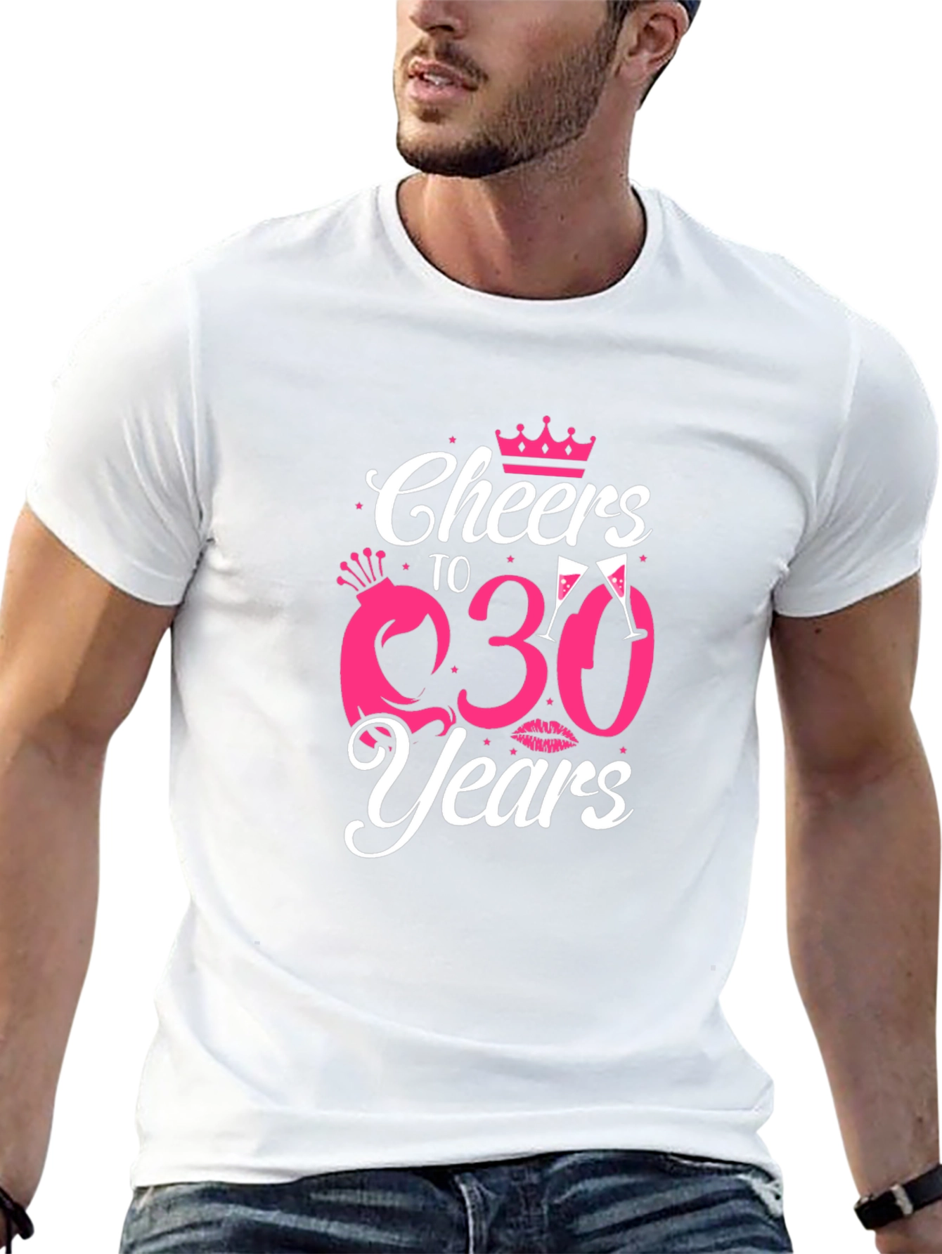 Cheers to 30 Years Black Graphic Tee