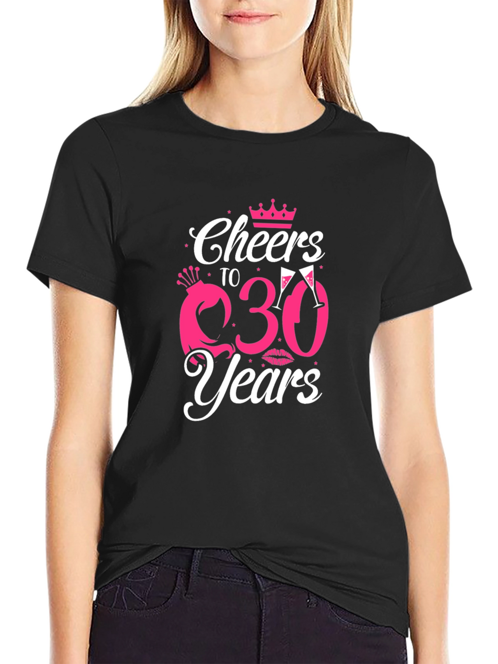Cheers to 30 Years Black Graphic Tee