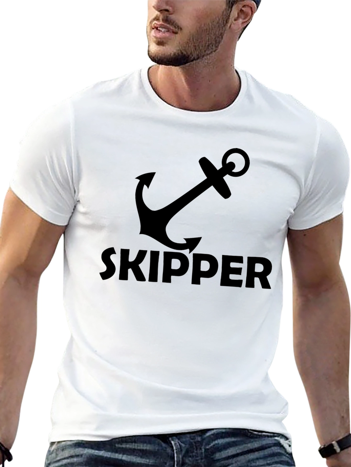 Skipper Anchor T-Shirt - Nautical Style