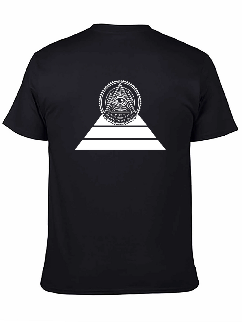 Crypto Pyramid Eye Graphic Tee - Black