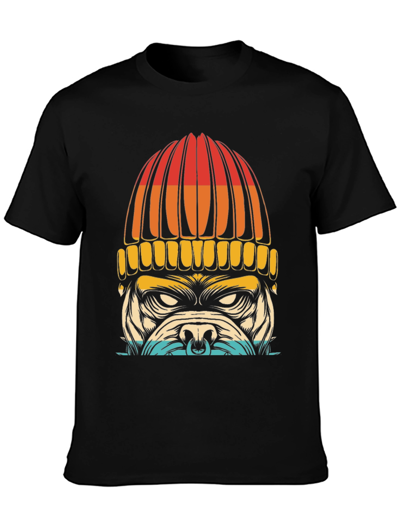 Dog in Beanie Graphic T-Shirt