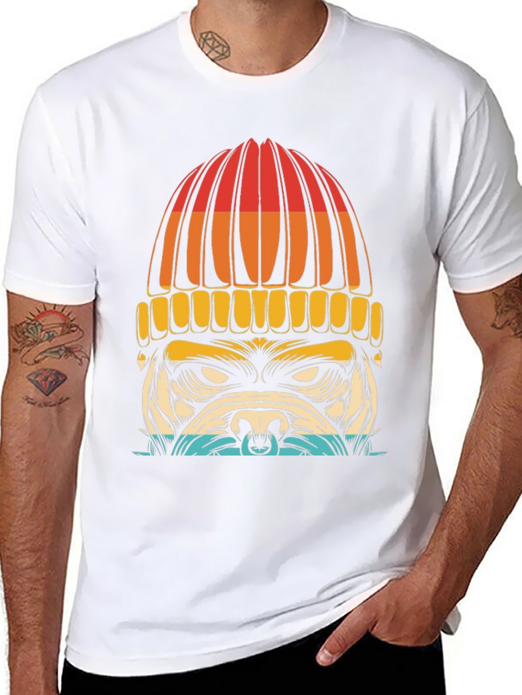 Dog in Beanie Graphic T-Shirt