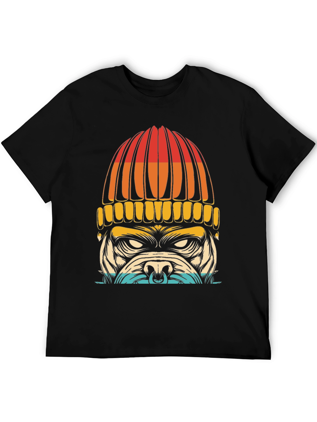 Dog in Beanie Graphic T-Shirt
