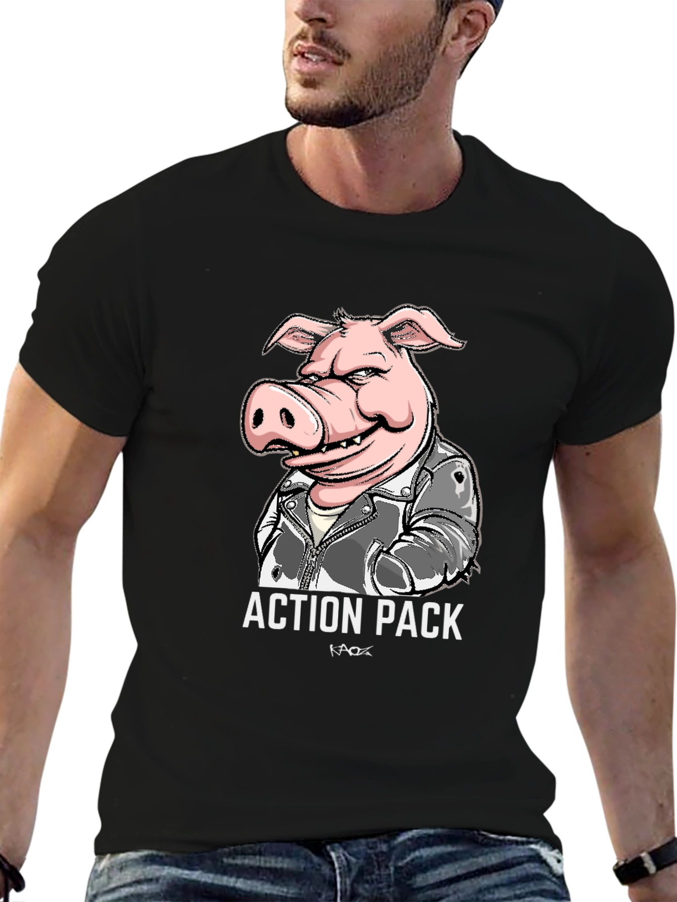 Action Pack Pig Graphic T-Shirt