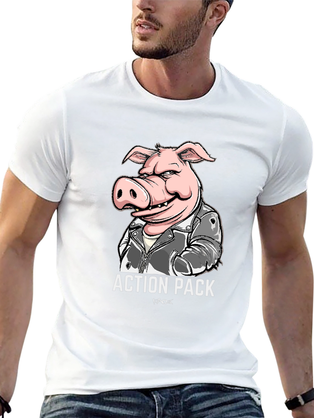Action Pack Pig Graphic T-Shirt