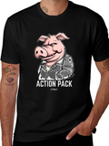 Action Pack Pig Graphic T-Shirt