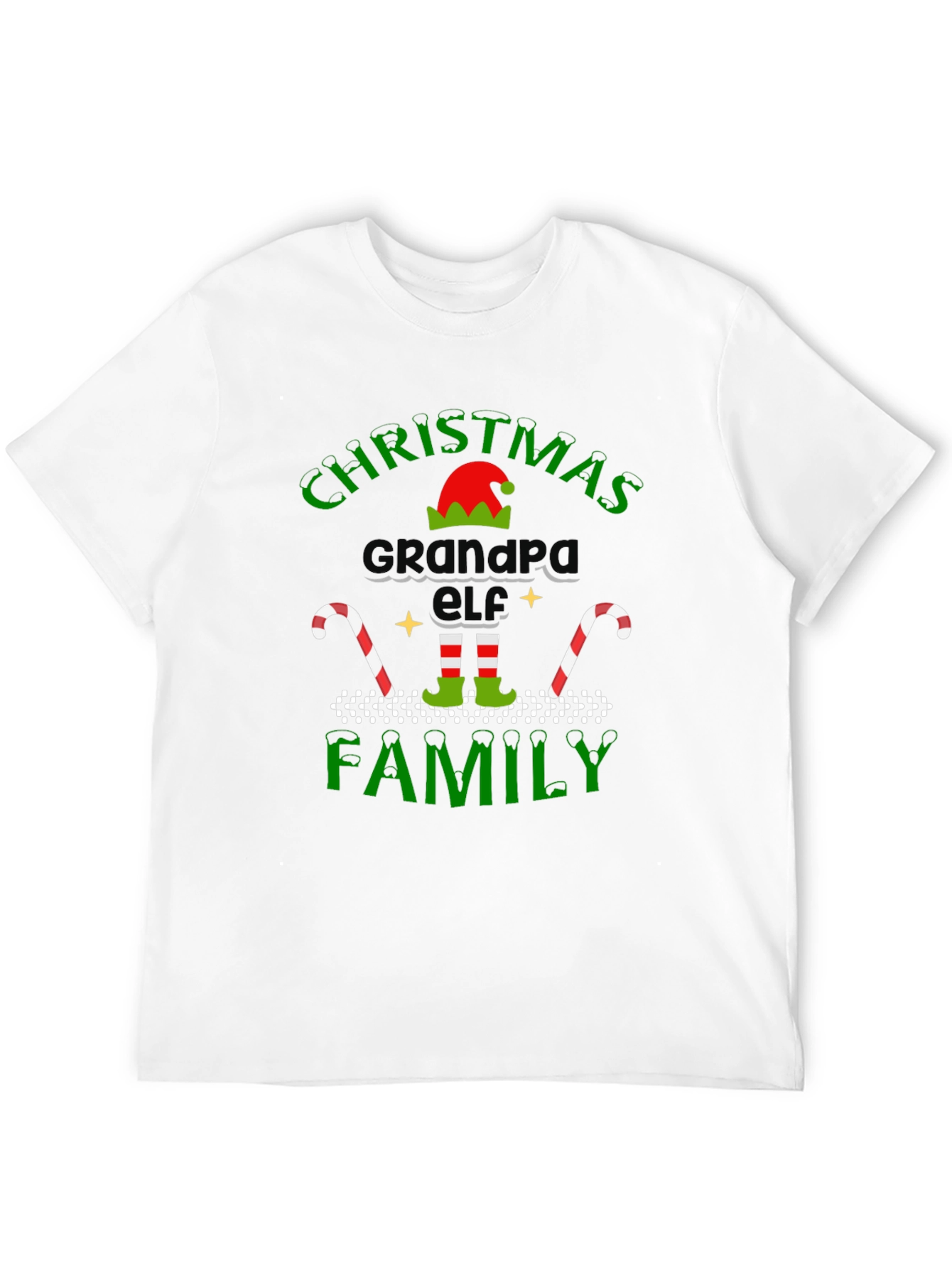 Christmas Grandpa Elf Family T-Shirt